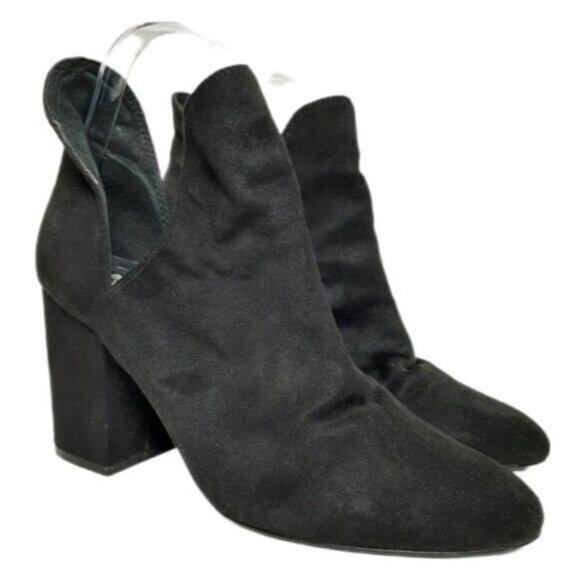 STEVE MADDEN Rotary Suede Booties Shooties Black Sz 9 B - Picture 1 of 13